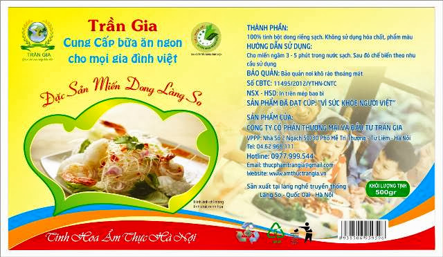 Miến dong mộc đóng gói 500g - Miến dong làng So Miến dong mộc đóng gói 500g - Miến dong làng So