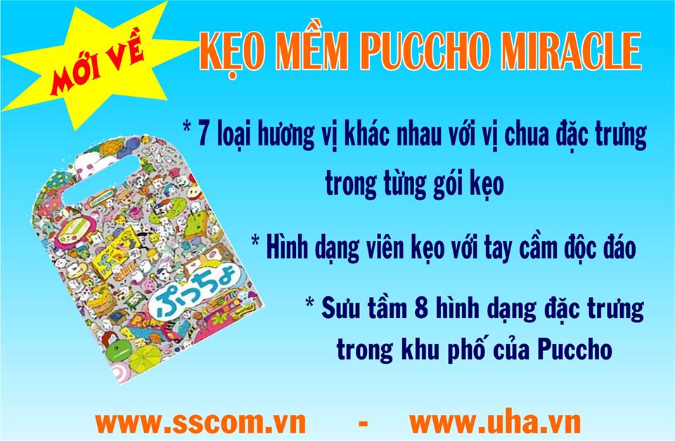 Kẹo mềm Puccho Mircle UHA Nhật Bán 