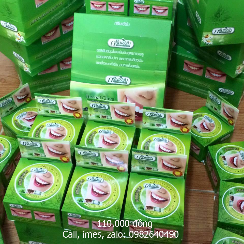 KEM TRẮNG RĂNG THÁI LAN GREEN HERB giá 110K