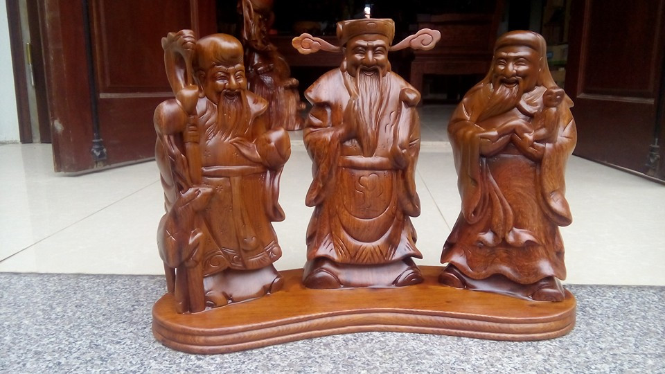 Tượng gỗ quý, tượng Dilac tam tặc(3 trẻ con)gỗ hương liền khối Tượng gỗ quý, tượng Dilac tam tặc(3 trẻ con)gỗ hương liền khối