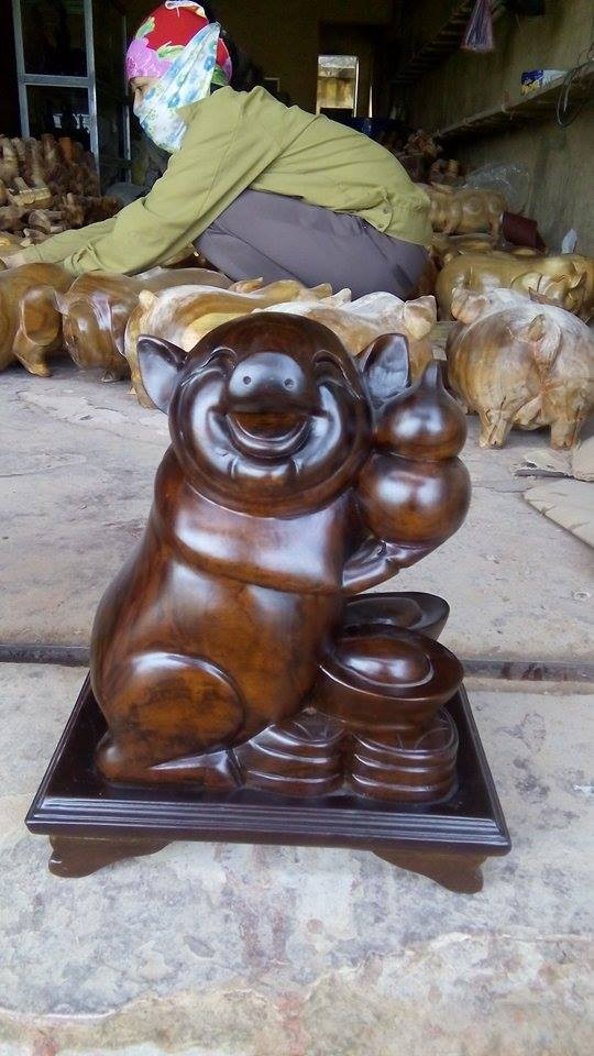Tượng gỗ quý, tượng Dilac tam tặc(3 trẻ con)gỗ hương liền khối Tượng gỗ quý, tượng Dilac tam tặc(3 trẻ con)gỗ hương liền khối