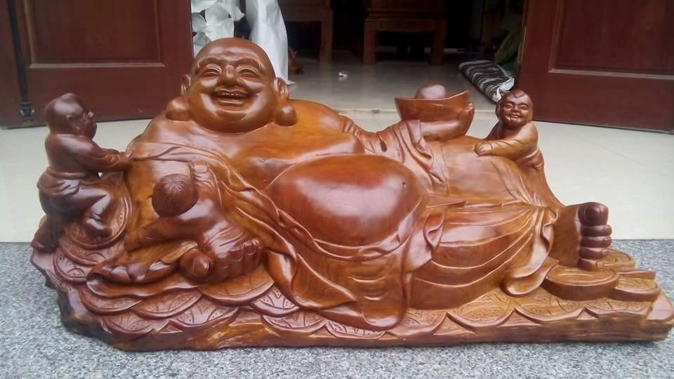 Tượng gỗ quý, tượng Dilac tam tặc(3 trẻ con)gỗ hương liền khối Tượng gỗ quý, tượng Dilac tam tặc(3 trẻ con)gỗ hương liền khối