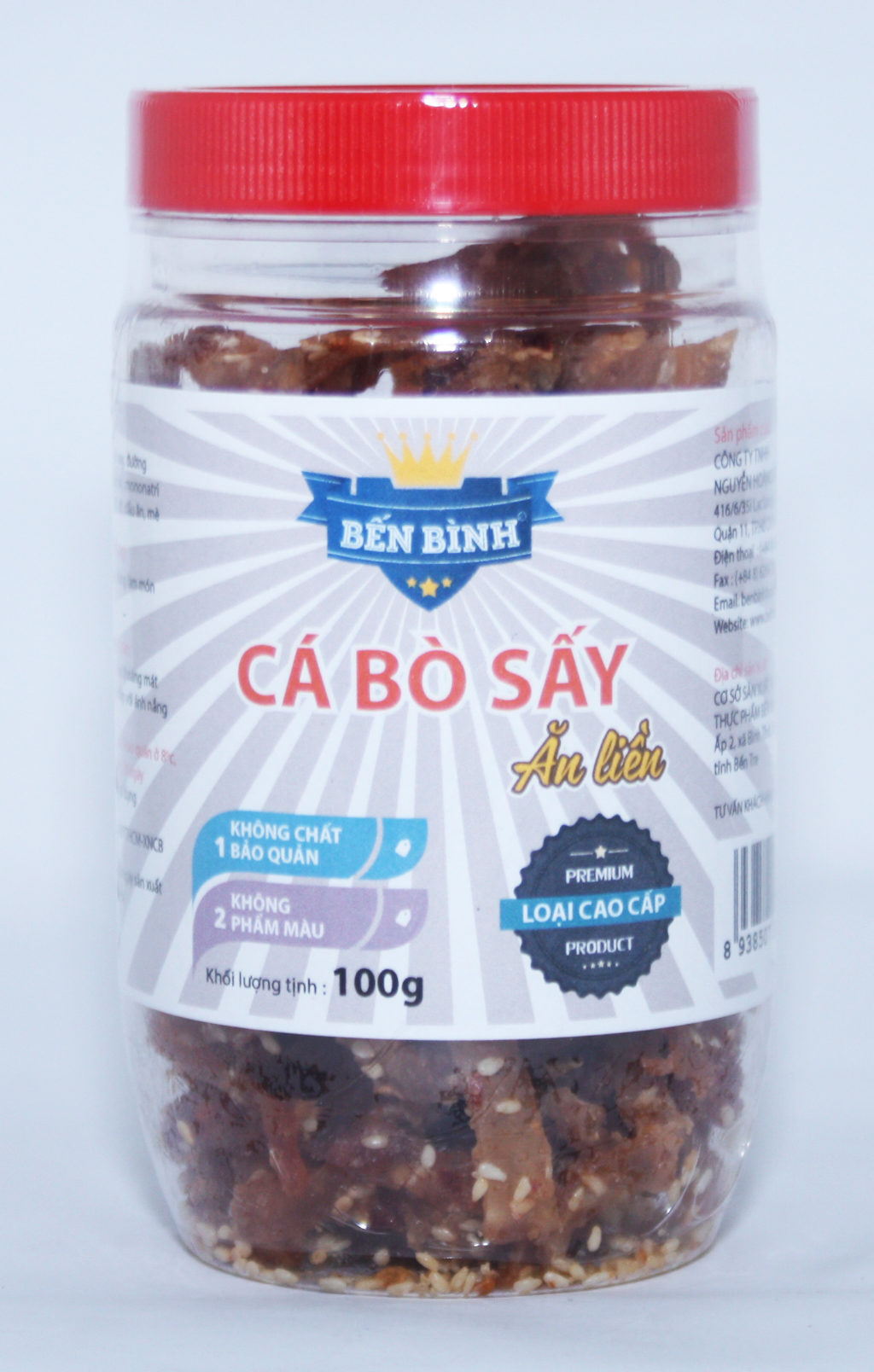 Cá bò tẩm gia vị sấy ăn liền Bến Bình loại 100gr