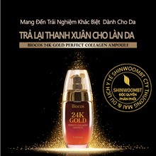 SERUM CHỐNG LÃO HÓA DA COLLAGEN TINH CHẤT VÀNG NANO 24K 24K GOLD PERFECT COLLAGEN AMPOULE