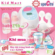 Máy hút sữa Spectra S1 Vip  bảo hành 1 năm chính hãng - Baby24h.vn