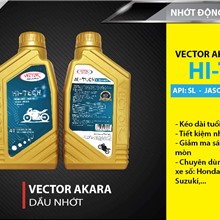 Dầu nhớt xe máy cao cấp VECTOR HI-TECH, API: SL, JASO: MA-2, 15W-40