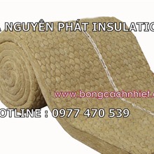 Bông khoáng cuộn rockwool có lưới ( Rock Wool Insulation Blanket Wire Mesh)